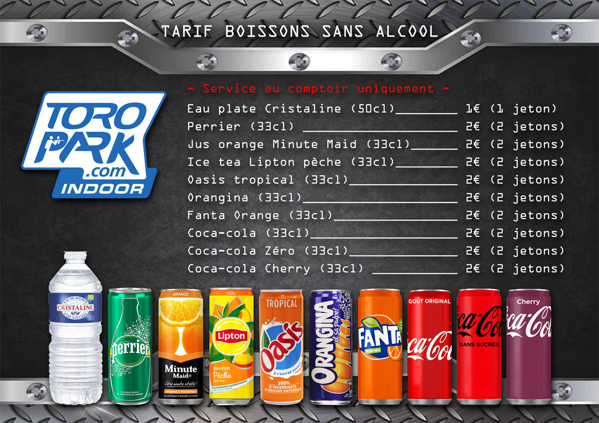 tarifs boissons non alcoolisees