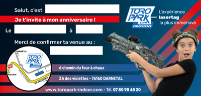 flyer invitation anniversaire lasergame rouen